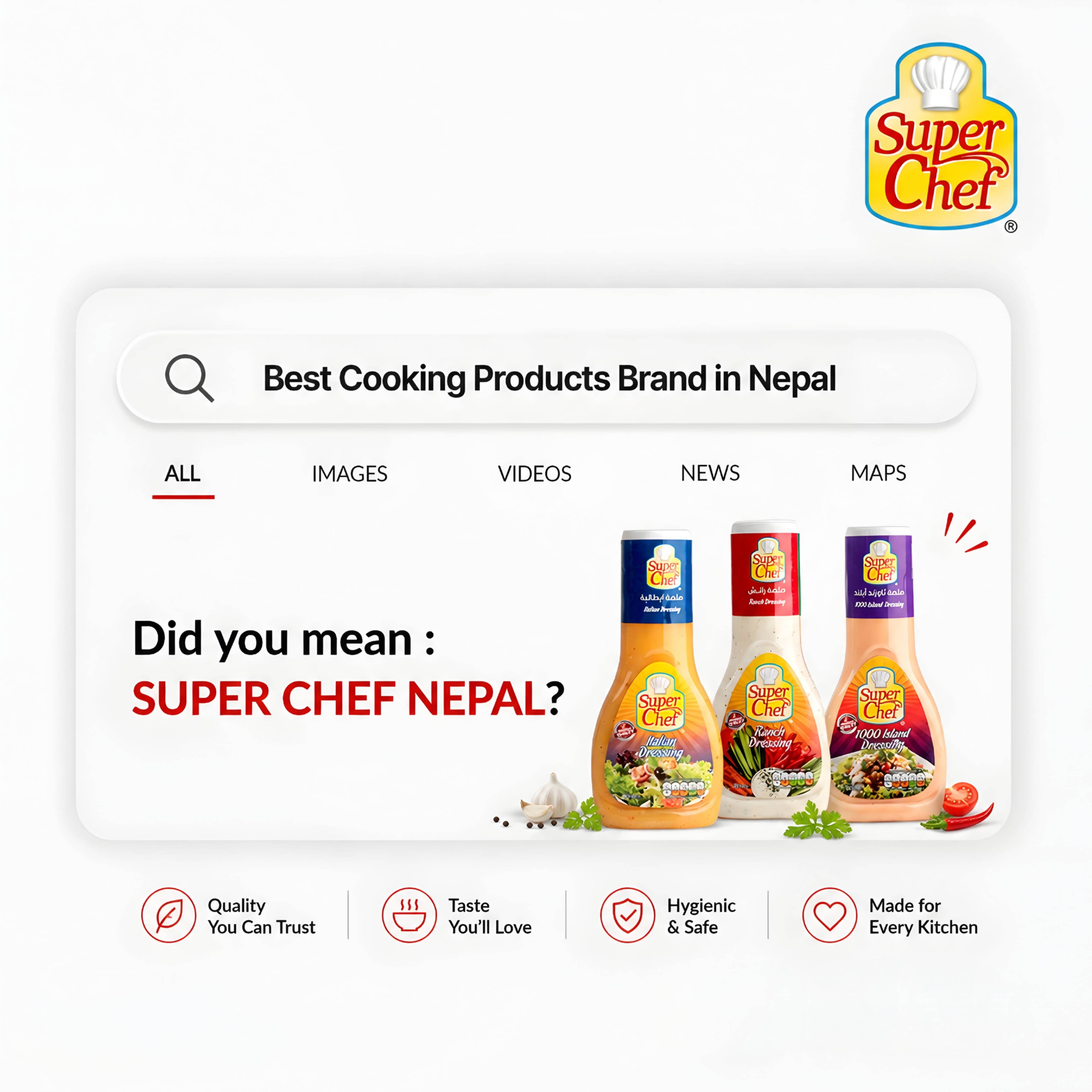 SUPERCHEF promotional campaign creative